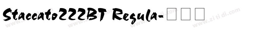 Staccato222BT Regula字体转换